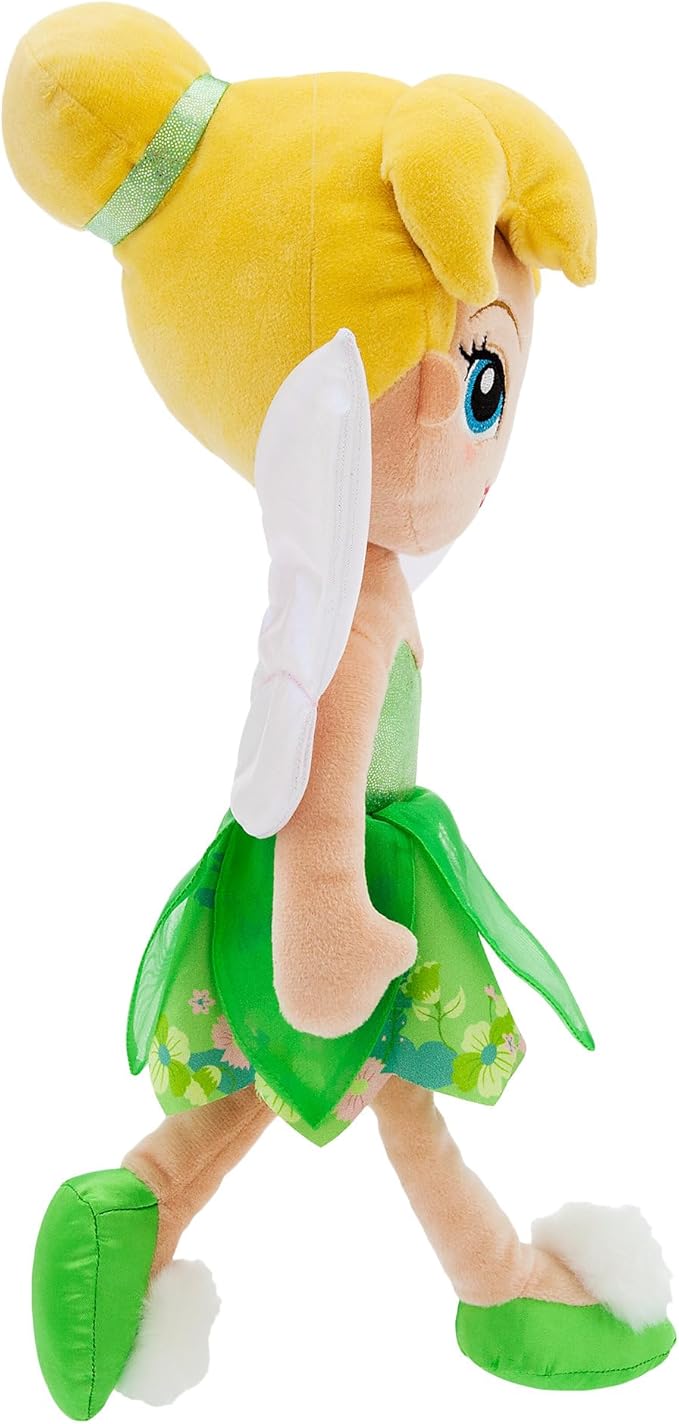 Disney Store Official Disney Princess Plush Doll (Tinker Bell from Peter Pan) Medium 14 Inches, Disney Princess Dolls with Embroidered Features, Disney Plush Toys, Princess Toys for Girls