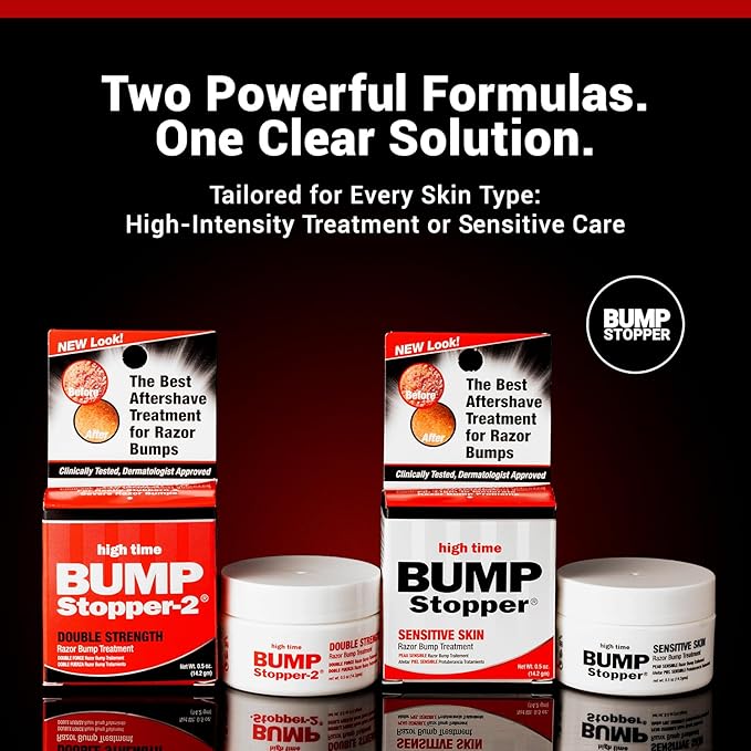 Bump Stopper 2 Double Strength Razor Bump Treatment | Formulated to Relieve Razor Burn | Eliminates Ingrown Hairs | Aftershave For Men - 0.5 OZ (6 Pack)