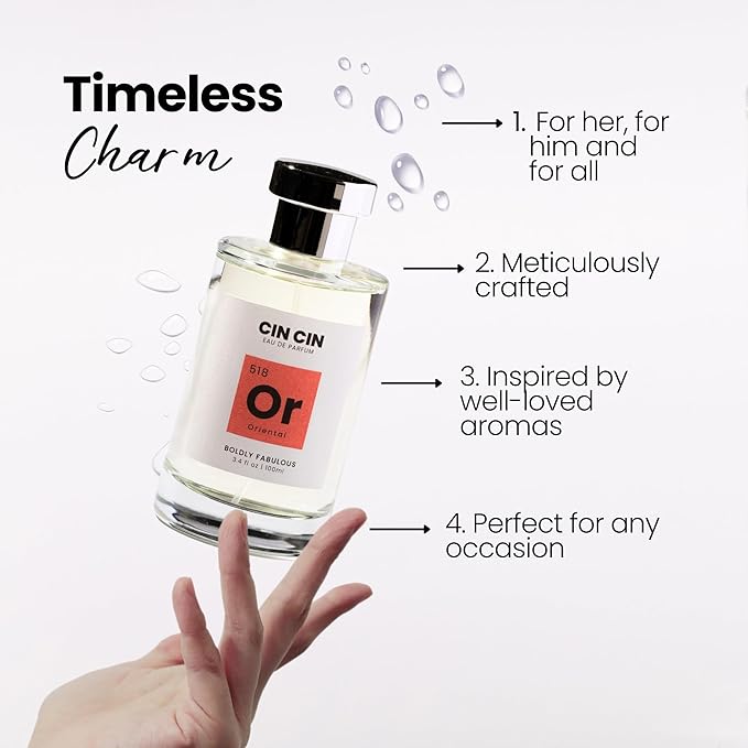 Cin Cin Boldly Fabulous - Oriental 518 EDP 100ml Inspired by TF F*ing Fabulous - Oriental Leather Perfume for Women and Men - Long Lasting Blend of Sage, Leather, Tonka Bean, & Vanilla Eau de Parfum