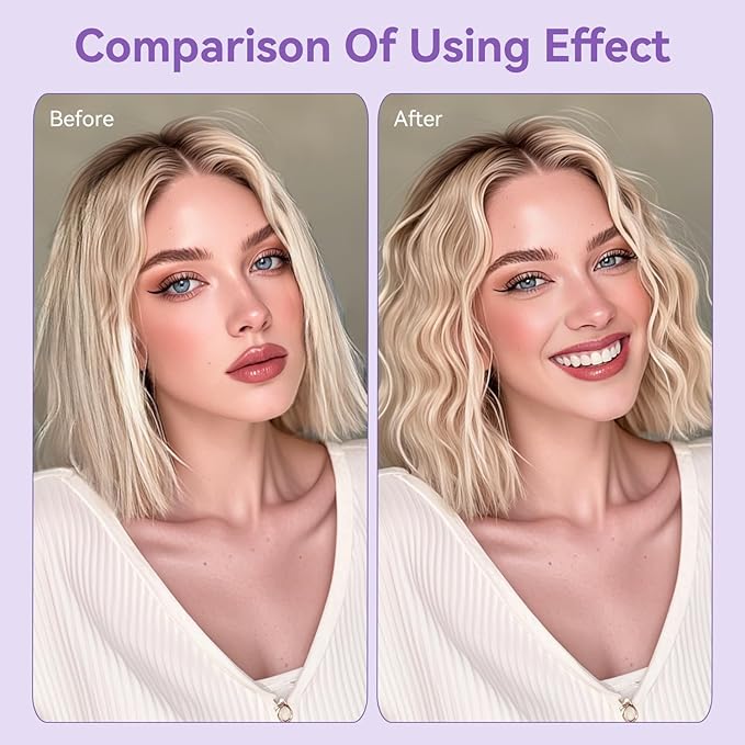 Curling Iron Hair Crimper Waver, 1.25 Inch Rovy Wave Curling Iron with Anti-Scald, Ionic Deep Waver Hair Curler Tool with Ceramic 2 Barrel for Women, 32mm Beach Waves with 30 Min Auto Shut Off