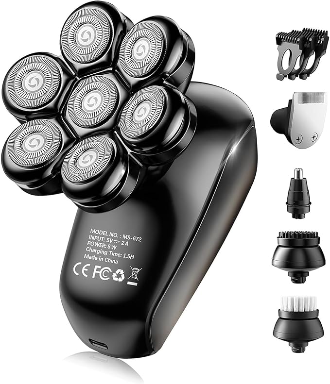 SHPAVVER Bald Head Shaver with Turbo Power and IPX7 Waterproof Design