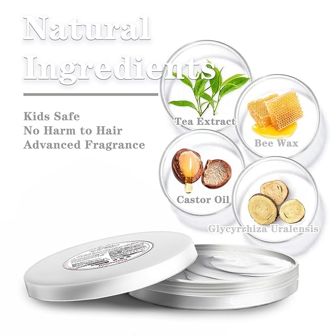 White Hair Color Wax, Temporary Hair Color Wax, Temporary Hair Dye for Dark Hair, Washable, Kids, Halloween, Cosplay, Party, Girls