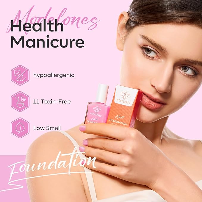 modelones Nail Strengthener Jelly Purple Pink Nail Repair for Damaged Nails Strengthening Polish 15ml Nail Growth and Strengthener Natural Concealer Foundation Nail Care Gifts for Women