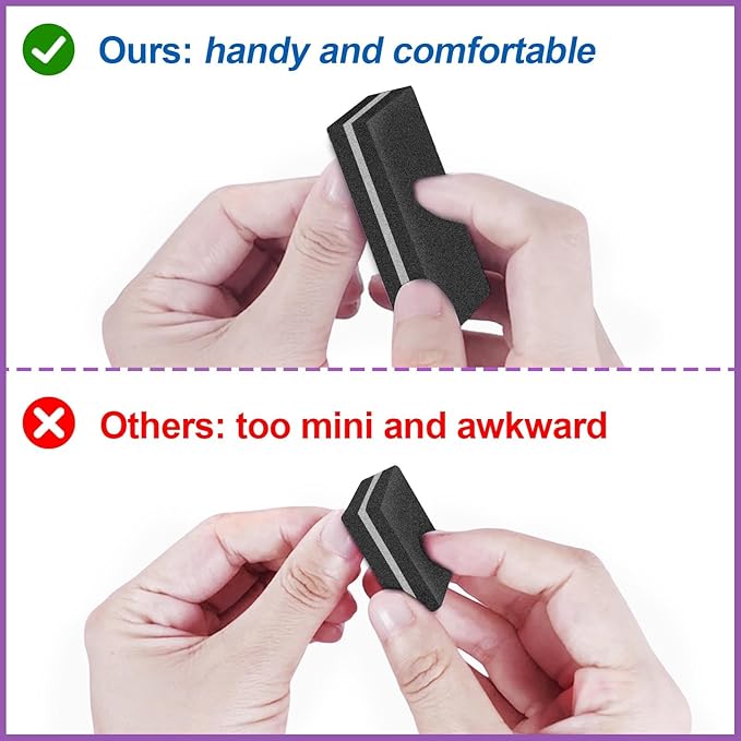 Nail Buffers (30 Pack), Buffer Block Nail File for Acrylic Nails and Natural Nails, 100/180 Grit Small Nail Buffer Block Bulk Buffing Blocks for Nail Buff Professional Manicure File Blocks Set Black