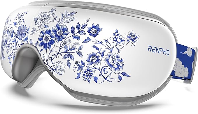 RENPHO Eyeris 1 Eye Massager with Heat, Christmas Birthday Gifts for Mom Dad Women Men Her Him, Sleep Mask with Heat Bluetooth Music, Relax Eye