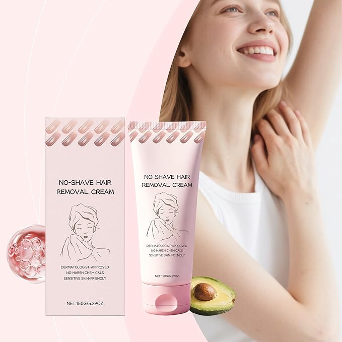 Shaving cream for women，bare basics hair removal cream， Suitable for Sensitive Skin Fast and Gentle, Moisturizes and Nurtures Skin, Leaving it Soft and Protected after Hair Removal