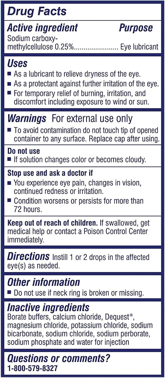 TheraTears Dry Eye Therapy Lubricating Eye Drops for Dry Eyes, 1 Fl Oz Twin Pack, (2 x 30mL Bottles)