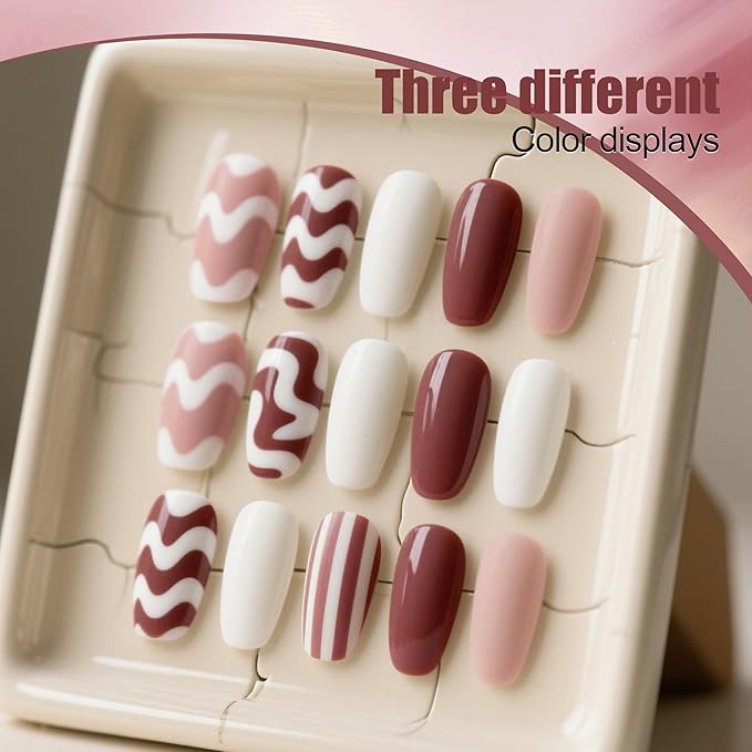Artdone Sheer Gel Nail Polish Set Jelly UV Gel 6 Colors Translucent Milky White Pink Nude Brown Colors Nail Polish For All Seasons