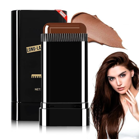 2-in-1 Hair Color Comb Waterproof Sweat-Proof Instant Gray Coverage,Portable Color Touch-Up Hair Sticks With Comb,Quick Touch-Up Hair Dye Stick for Men & Women (Coffee)