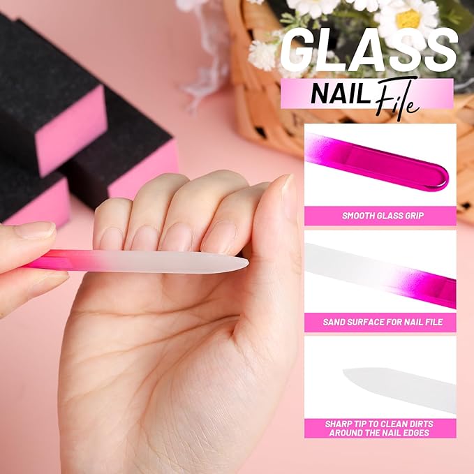 FANDAMEI Nail Buffers and Files, Nail Care Kit, Nail Cuticle Tools Set, Manicure Tools, Finger Nail File, Nail Buffer Block, Cuticle Nippers, Ingrown Toenail Tools