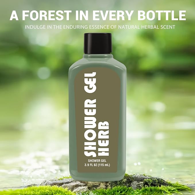 Body & Earth Gifts For Men 6Pcs Mens Body Wash Sets With Fresh Herbal Scent Perfect Birthday Gifts For Men Boyfriend With Sport Water Bottle Christmas