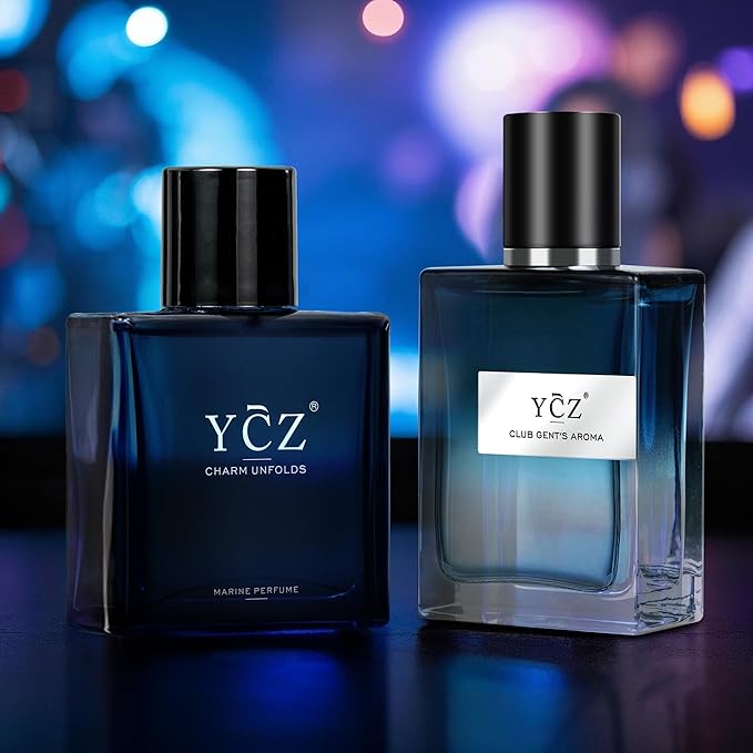 Ycz Eau de Parfum Ocean Club Perfume Set, 1.7oz Bottle Premium Men's Paefum, Long Lasting Woody Citrus Scent, is Perfect for Holiday Gifts, Dates, Everyday Life, and Parties, Christmas Gifts Ideal
