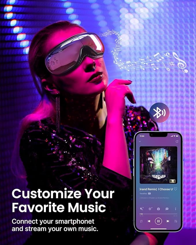 RENPHO Eyeris 1 Eye Massager with Heat, Christmas Birthday Gifts for Women Men Mom Dad Her Him, FSA Eligible HSA Eye Mask for Migraine, Smart Sleep Mask for Dry Eyes Relax, Reduce Strain