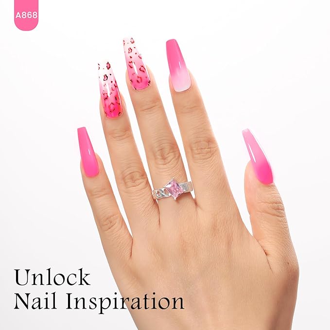 MAYCHAO 15ML Bright Pink Gel Nail Polish 1Pc Bubblegum Pink Gel Polish Soak Off UV LED Nail Polish Nail Art Starter Manicure Salon DIY at Home, 0.5 OZ