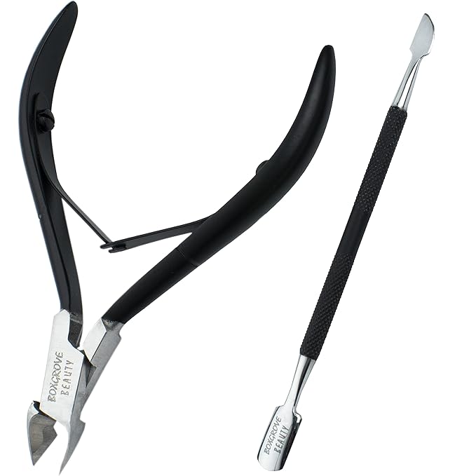 Professional Cuticle Cutter & Pusher Trimmer Manicure Tools with Double Spring – Perfect Nail Care Tool for Manicure & Pedicure Beauty at Home/Spa/Saloon