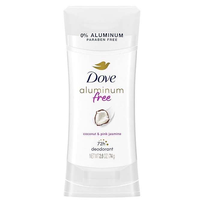 Dove Aluminum Free Deodorant for Women Coconut and Pink Jasmine 72 hour odor protection 2.6 oz