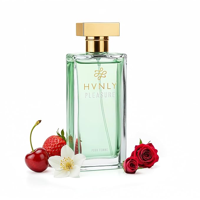 HVNLY Pleasure EDP | Perfume For Women | An Ideal Gift | Long Lasting Premium Fruity Floral Fragrance | Cherry, Strawberry,Patchouli | Best For Night Out & Casual Wear | 3.4 fl.oz