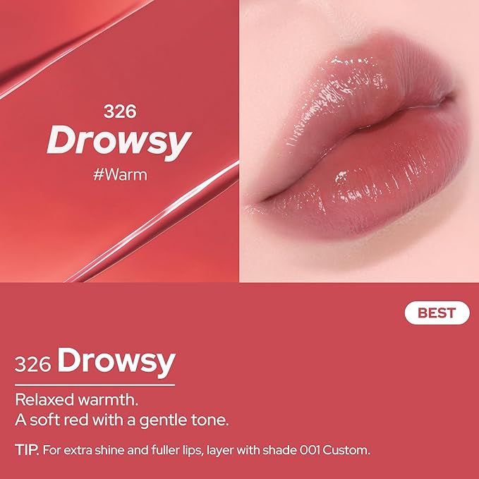 Unframed Hydro Blow Tint – 326 Drowsy | Hydrating Gloss Lip Tint | 0.3 fl oz / 9 g | Korean Beauty