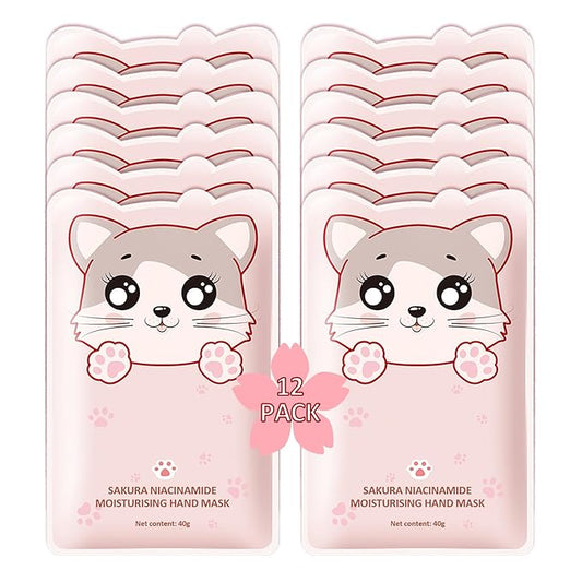 Hand Masks Moisturizing Gloves,12 Pairs Hydrating Hand Peel Masks Gift Set for Dry Cracked Hands Care,Long-lasting and Non-greasy Hand Moisturizer Gloves for Women