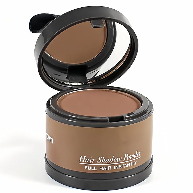 Hairline Powder (Light Brown) Hair Root Dye, Instantly Color Shadow for Thin and Gray Hair Roots - 4g
