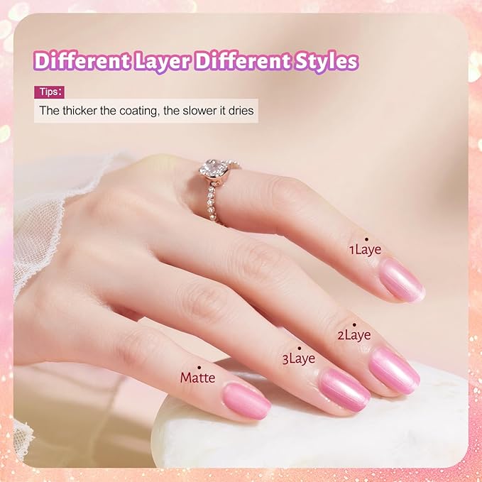 Glitter Nail Polish Set, 10 Color With 2PCS Base and Top Coat Nail Polish