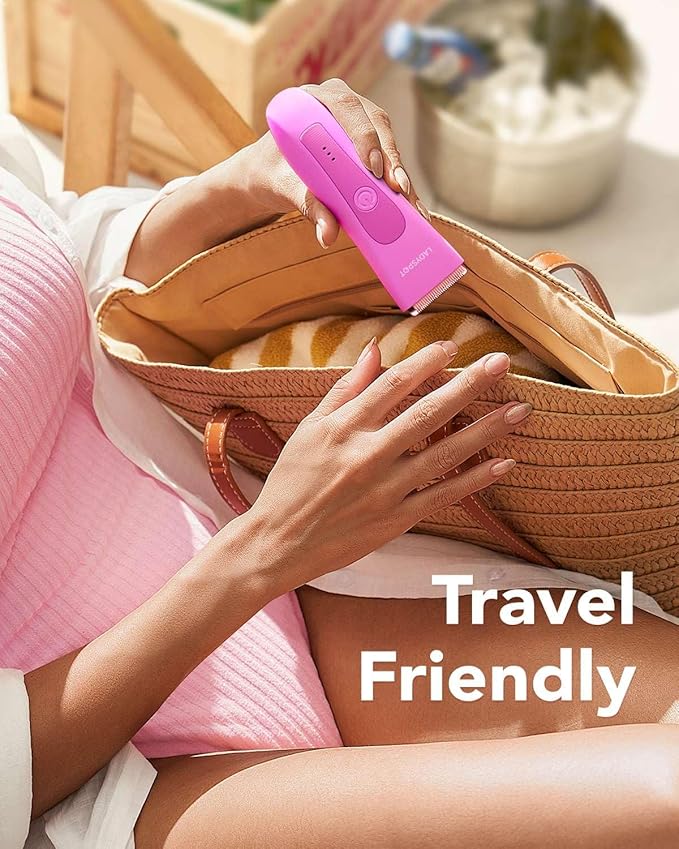 MANSPOT LADYSPOT™ Hair Shaver for Women, Shaving Sets with 3 Gurad and Replaceable Ceramic Blade Heads, No Nick, No Cut, No Razor Burn, Waterproof Wet/Dry, 90 Minutes Shaving (Women-Rosered-Version)