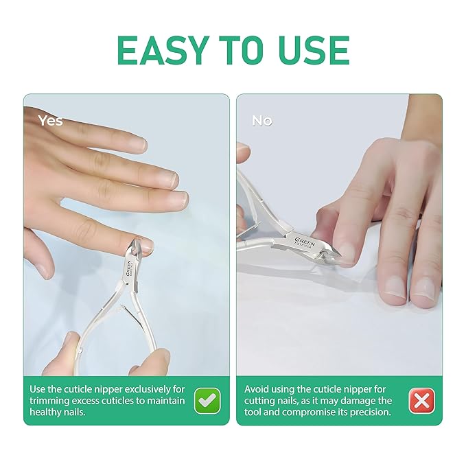 Professional Cuticle Trimmer with Cuticle Pusher Nail Cuticle Remover Nipper Silver Stainless Steel Sharp Blades Manicure Tools with Double Spring Nail Care Pedicure Nail Tools Home Spa (Black)