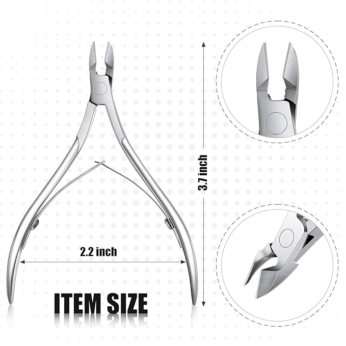 Chumia 20 Pcs Cuticle Trimmer Stainless Steel Cuticle Nippers, Nail Edge Cutter Clippers Dead Skin Trimmer Pointed Pedicure Manicure Nipper Remover Care Tools Bulk for Fingernails Toenails(Silver)