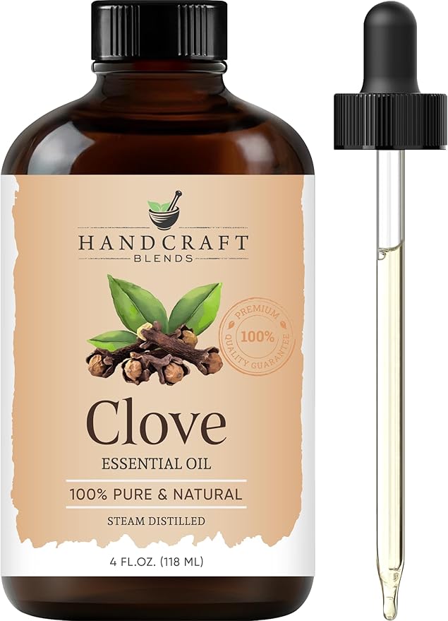 Handcraft Blends Clove Essential Oil – Huge 4 Fl Oz – 100% Pure and Natural – Premium Grade Essential Oil for Diffuser and Aromatherapy, Skin, Massage, Candle and Soap Making Fragrance
