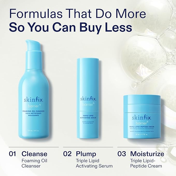 Skinfix Triple Lipid-Peptide Cream Refill - 1.7 oz - Rich Face Moisturizer with Hyaluronic Acid - Hydrates & Restores Dry, Sensitive Skin - Non-Comedogenic, Fragrance Free, Vegan, Cruelty Free