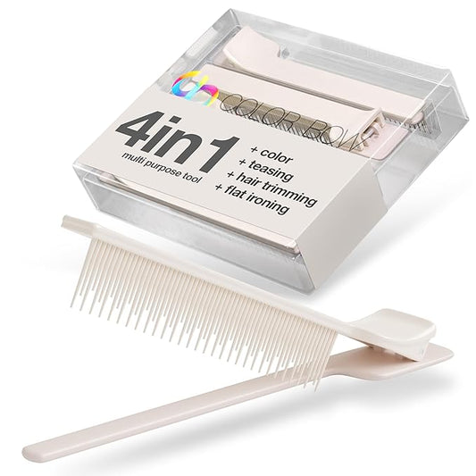 ColorBow Teasing Clip Comb (5 Pack) Teasing Comb, Coloring Styling Tools - Hairstylist Must Haves for Highlights balayage board Companion Ombré Trimming & Cutting - Flat Iron Attachment Clip on