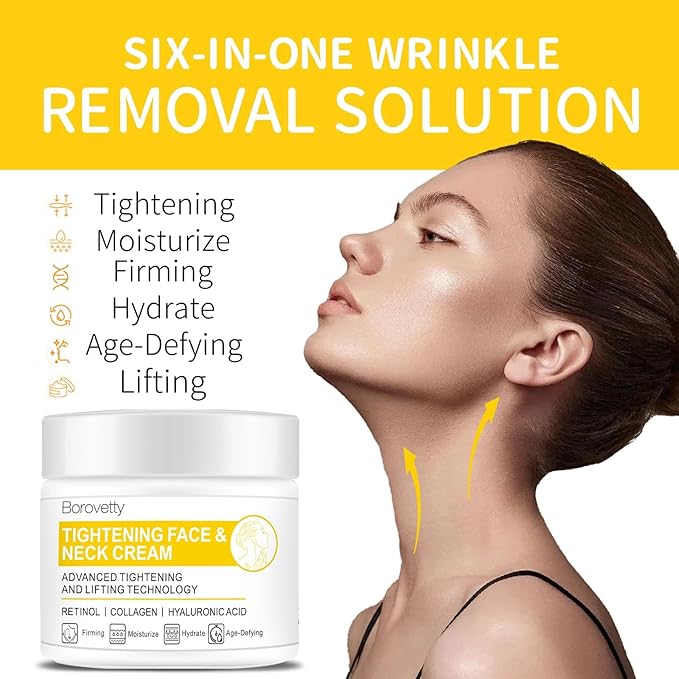 Neck Cream, Neck Creams for Tightening and Firming, Wrinkle Cream for Women, Skin Tightening Cream for Face, Neck, Chest & Décolleté.