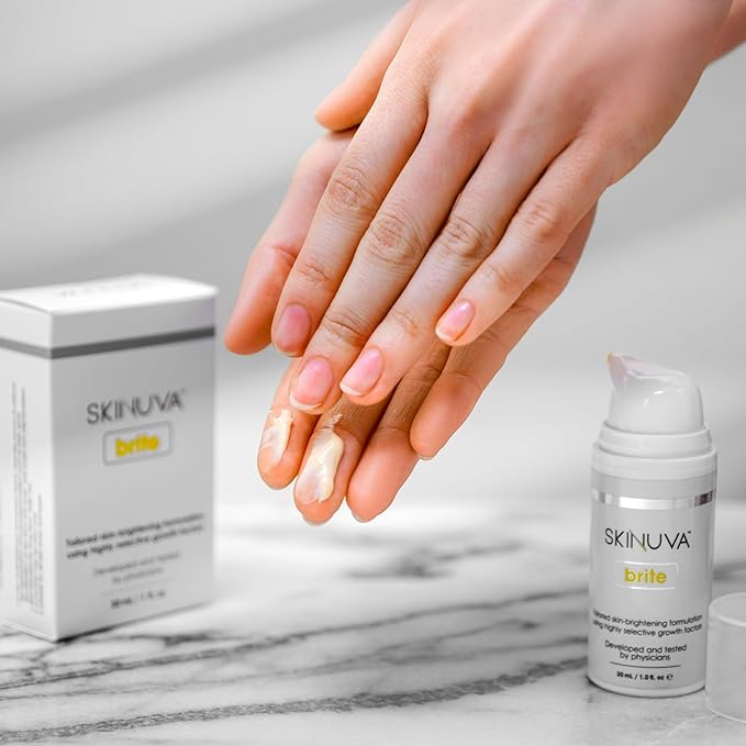 Skinuva® Brite Dark Spot Treatment – Tone-Enhancing Cream Formulated with Growth Factors, Vitamin C, and Niacinamide For All Skin Types (30ml - 2 pack)