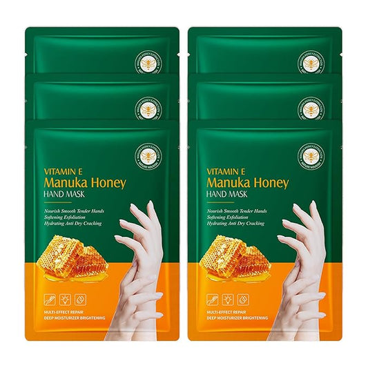 Hand Masks Moisturizing Gloves,6 Pairs Hydrating Hand Peel Masks Gift Set for Dry Cracked Hands Care,Long-lasting and Non-greasy Hand Moisturizer Gloves for Women H