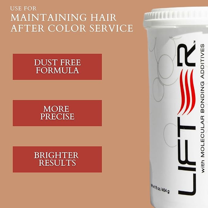 4BOND Premium Hair Bleach Powder Lightener | Blue Based Lightener | Up To 9 Levels Of Lift | Infused with Amino Acids, and Quinoa, Keratin and Baobab Proteins For Repairative Conditioning 16 Fl Oz