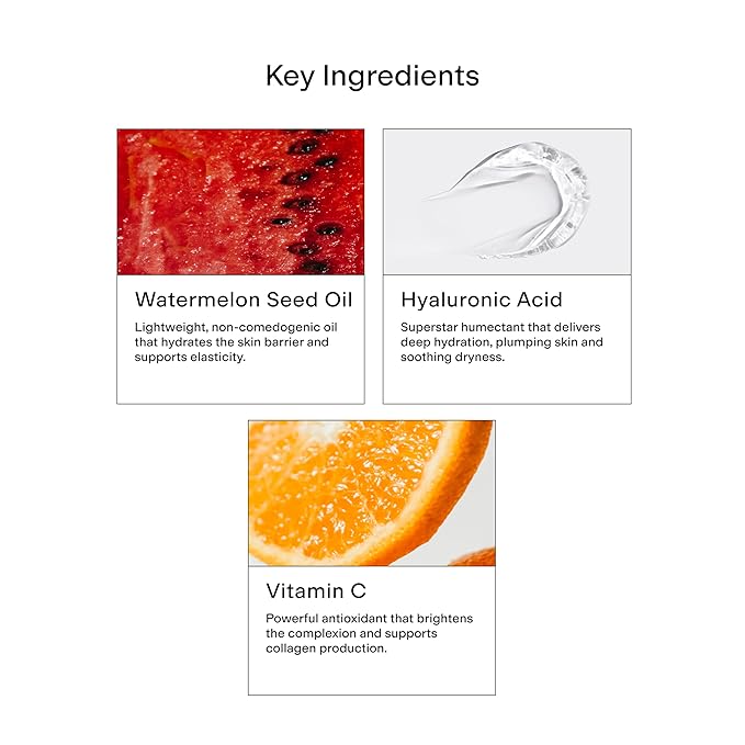 CLEARSTEM GOLDENHOUR Hydrating Facial Oil - Plumping Face Oil for Women for Deep Face Hydration - Non-Comedogenic Vitamin C Oil for Skin with Hyaluronic Acid and Watermelon Seed for Glowing Skin