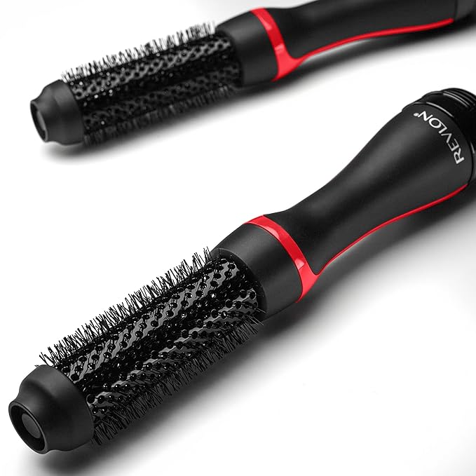 REVLON One-Step Root Booster Round Blow Dryer Brush and Hair Styler - Revive Styles, Boost Roots, and Add Volume to hair with this Hot Air Brush, 1 ½ inch Barrel (Black)