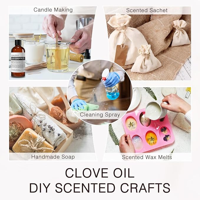 Clove Essential Oil, 100% Pure Natural Clove Oil for Skin Care, Aromatherapy, Diffuser, DIY Clean Spray, Soap and Candle Making, 100ML