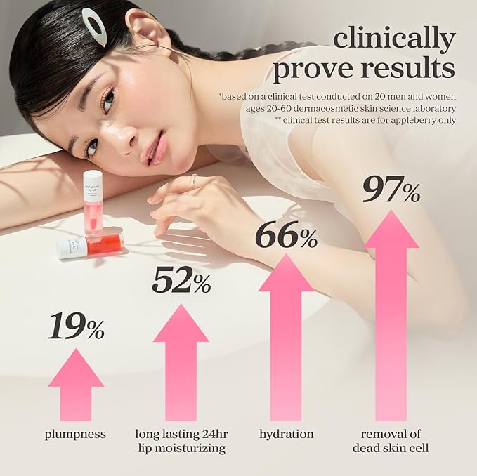 NOONI Korean Lip Oil Stain Set - Appleseed Lip Oil Trio | 2025 Holiday Ribbon Limited Edition, Korean Lip Stain Long Lasting, Stocking Stuffers, Teen Girl Gifts Stuff, lip plumper 0.12 Fl. Oz. x 3ea