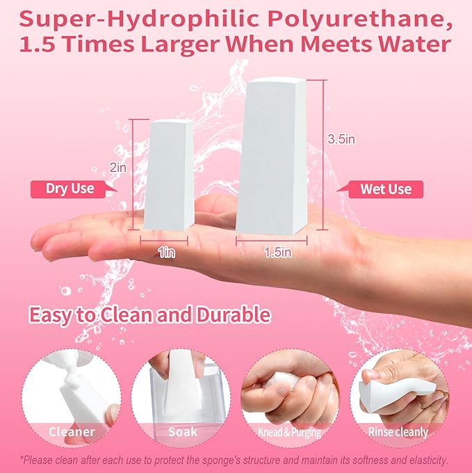 324 Pcs New Makeup Sponges Wedges for Face Foundation, Latex-Free Triangle Cosmetic Make Up Sponge for Flawless Application and Blending, Beauty Blender for All Skin Types with Six Pouches