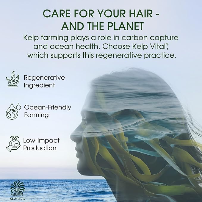 Kelp Vital Hair Growth Serum for Thinning Hair, Daily Scalp Care, Plant-Based Ingredients, Lightweight Non-Greasy, Follicle-Nourishing, Hair Thickening Treatment For Women & Men, 30 mL Airless Pump