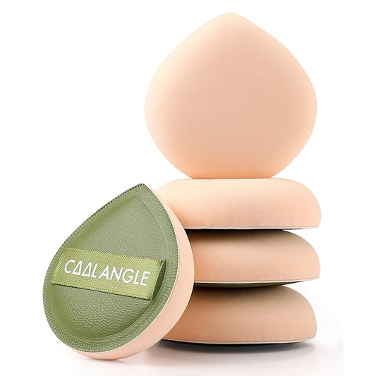 5Pcs Makeup Sponge For Foundation Concealer And Powder, Latex Free Blender Sponge For Natural And Easy Makeup Soft Long-lasting And Beginner-friendly, Green, Medium