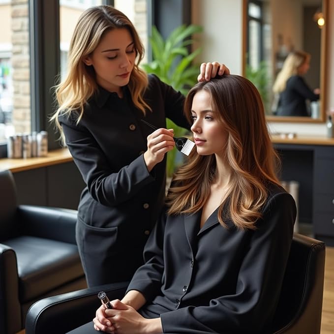 3 Pieces Hair Color Brush Kit, Balayage Tint Brush, Soft Deying Bristles for Salon & DIY Hair Coloring (Type C)