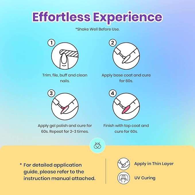 Beetles Winter Gel Nail Polish Set - Vibrarnt Holiday 55 Colors Gel Polish Kit with 5 Bottles Base Glossy Matte Top Coat UV LED Soak off Nail Polish Red Brown Pink Green Blue Christmas Gifts for Women