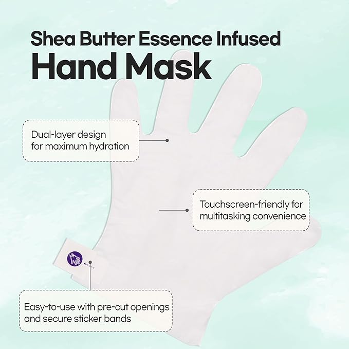 Epielle Nourishing Hand Mask 6 Pairs, Deep Moisturizing Gloves for Dry, Cracked Hands, Self Care Gifts for Women, Spa Kit, Stocking Stuffers, Thanksgiving Essentials
