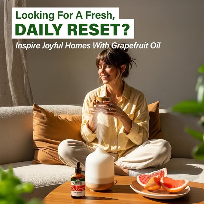 KUKKA Grapefruit Essential Oils - 4 Fl Oz - for Hair, Skin, Diffuser, Aromatherapy & DIY Soap Making Scent
