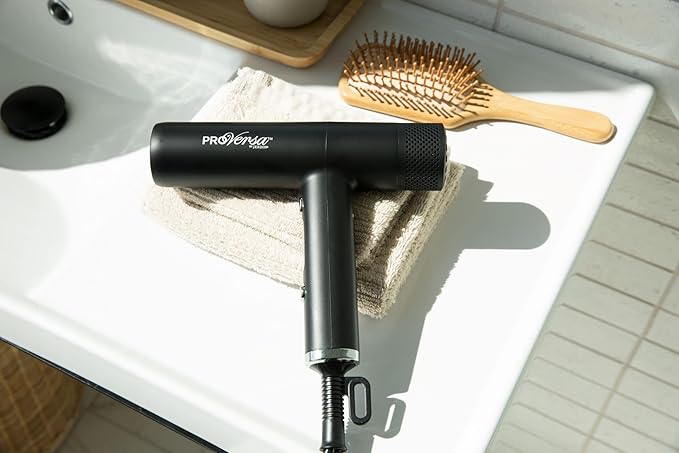Jerdon Hair Dryer with High Speed Low Noise Brushless Motor for Fast Drying and Includes Acessories - JHD100KB