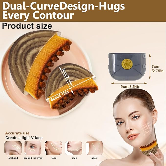 New Lymphatic Contour Face Brush,Dry Brush for Lymphatic Drainage,Soft Facial Brush for Sculpting，Anti-Puffiness, Detox & Lift, Improves Skin Glow,Cellulite for Neck, Jawline