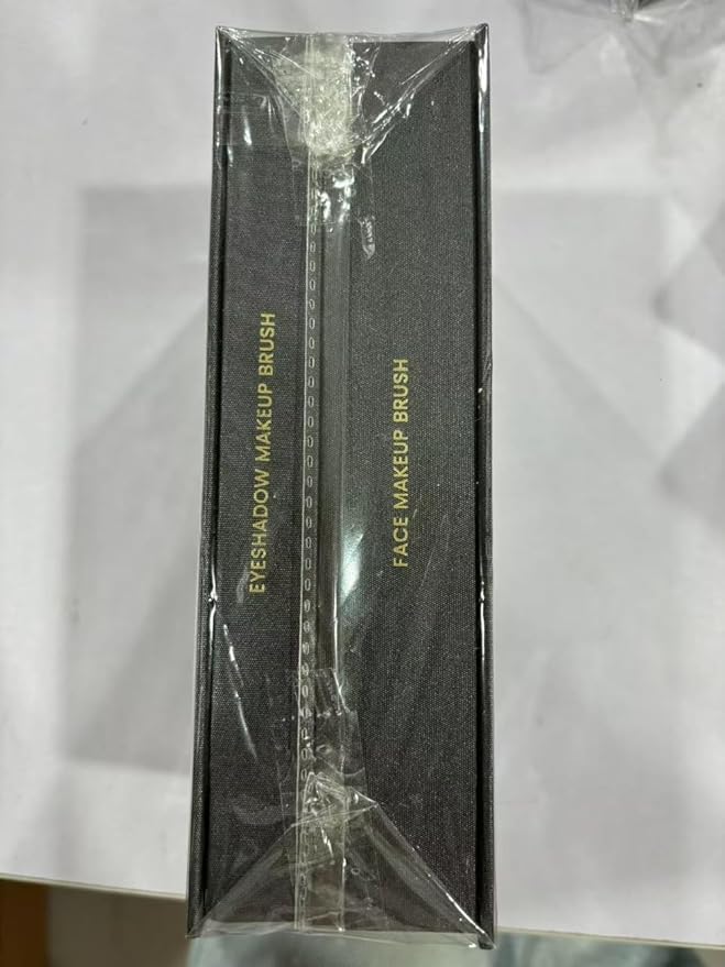 MAANGE Makeup Brush Set with Mirror Double-ended Kabuki Makeup Brushes For Foundation Contour Liquid Powder Concealer Eye Shadows Cream Cosmetics Blending Blush Makeup Tools (Coffee Brown, 8 PCS)