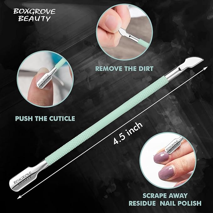 Professional Cuticle Cutter & Pusher Trimmer Manicure Tools with Double Spring – Perfect Nail Care Tool for Manicure & Pedicure Beauty at Home/Spa/Saloon